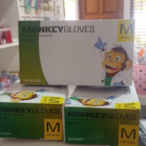 Guantes de nitrilo Monkey Gloves talle M color celeste